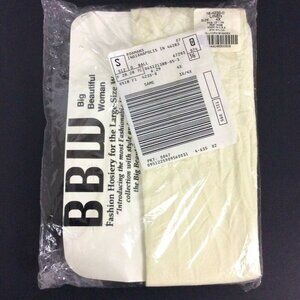 Roamans Big Beautiful Woman Pantyhose Plus Size 4X Linen Ivory Stretch Sheer